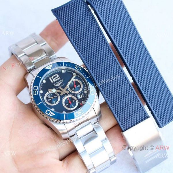 Swiss Replica Longines Hydroconquest 7750 Chronograph TWF Ss Blue Dial Watch 41mm Swiss Replica Longines Hydroconquest 7750 Chronograph TWF Ss Blue Dial Watch 41mm