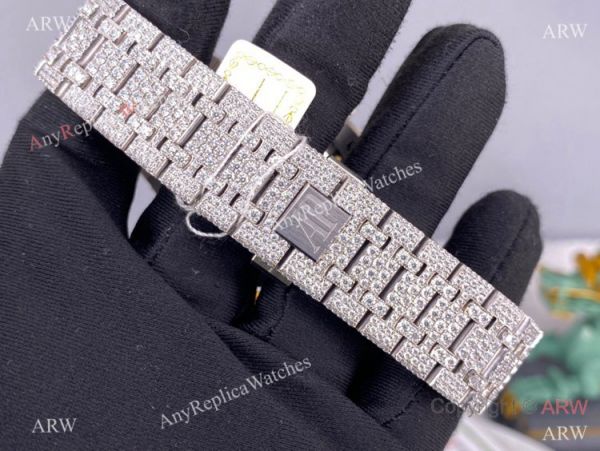 Iced Out Audemars Piguet Royal Oak Swiss Replica Watch Middle East Arabic Face Iced Out Audemars Piguet Royal Oak Swiss Replica Watch Middle East Arabic Face