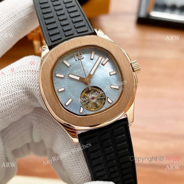 Clone Patek Philippe Lady Tourbillon Diamond Bezel Purple Rubber Strap 35mm Clone Patek Philippe Lady Tourbillon Diamond Bezel Purple Rubber Strap 35mm
