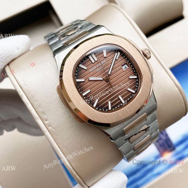 Swiss Quality Patek Philippe Nautilus 8215 Automatic Two Tone Rose Gold Black Dial Swiss Quality Patek Philippe Nautilus 8215 Automatic Two Tone Rose Gold Black Dial
