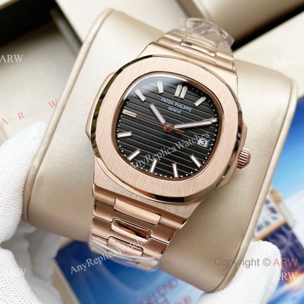 Swiss Quality Patek Philippe Nautilus Citizen 8215 Rose Gold Blue Replica Watches Swiss Quality Patek Philippe Nautilus Citizen 8215 Rose Gold Blue Replica Watches