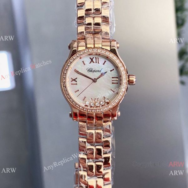 Copy Chopard Happy Sport 30mm quartz Watch Pink Rose Gold Case Copy Chopard Happy Sport 30mm quartz Watch Pink Rose Gold Case