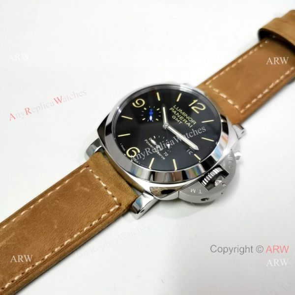 Panerai Luminor GMT PAM1321 Stainless Steel Brown Leather Strap Watch Panerai Luminor GMT PAM1321 Stainless Steel Brown Leather Strap Watch