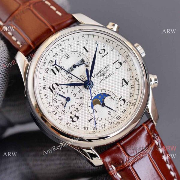 Replica Longines Master Collection Moonphase Leather Strap 40MM Watch With Arabic Markers Replica Longines Master Collection Moonphase Leather Strap 40MM Watch With Arabic Markers