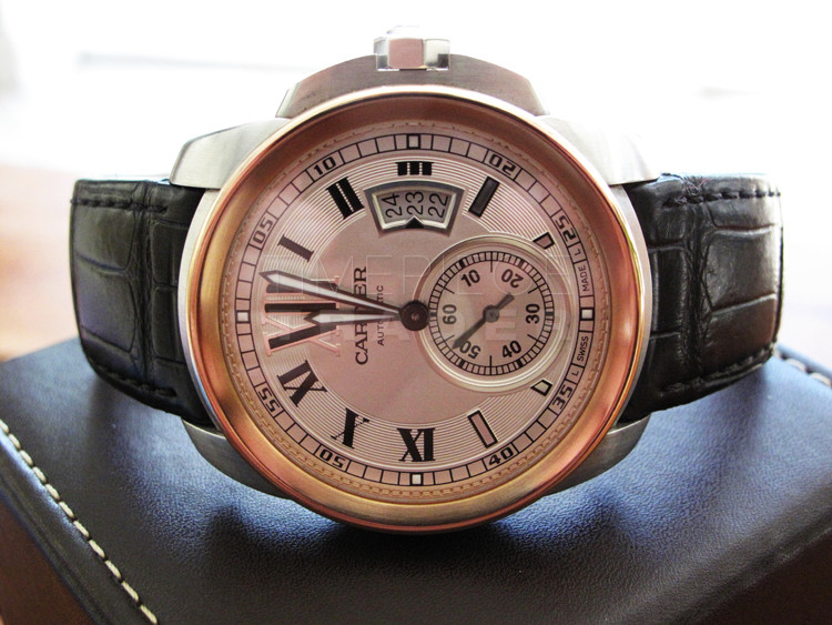 Cartier Calibre W7100039 Steel and 18k Rose Gold Automatic Self-Winding Cartier Calibre W7100039 Steel and 18k Rose Gold Automatic Self-Winding