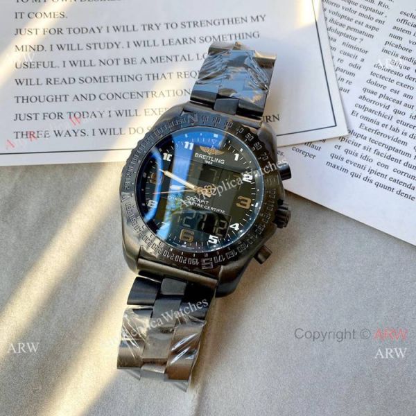 Copy Breitling Cockpit B50 Blue Rubber Strap Watches 46mm Copy Breitling Cockpit B50 Blue Rubber Strap Watches 46mm