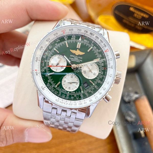 NEW! Swiss 7750 Breitling Navitimer Watch Green Dial Stainless steel 43mm NEW! Swiss 7750 Breitling Navitimer Watch Green Dial Stainless steel 43mm