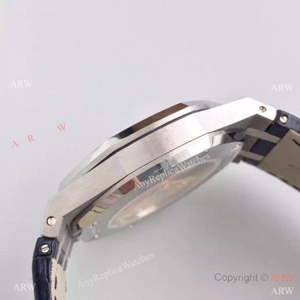 Replica JF Audemars Piguet Royal Oak Ss Black Leather Bracelet AAA Grade Replica Watches Sale Replica JF Audemars Piguet Royal Oak Ss Black Leather Bracelet AAA Grade Replica Watches Sale