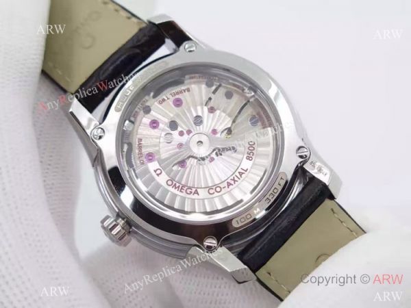 Swiss Grade Omega De Ville Fake Watch SS Blue Leather 8500 Movement Swiss Grade Omega De Ville Fake Watch SS Blue Leather 8500 Movement