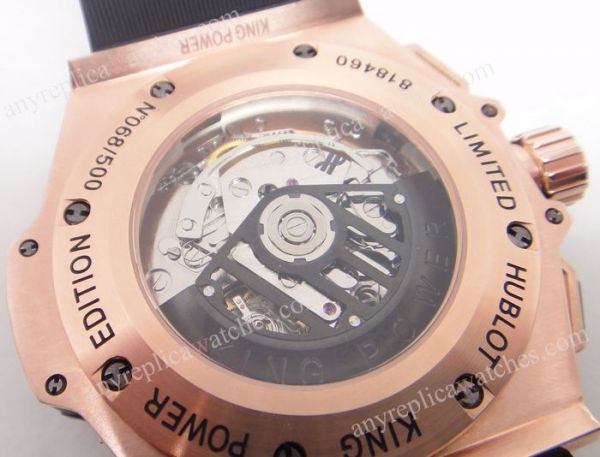 Hublot KING POWER GOLD 48mm Bezel in Red Gold and Black Rubber Hublot KING POWER GOLD 48mm Bezel in Red Gold and Black Rubber