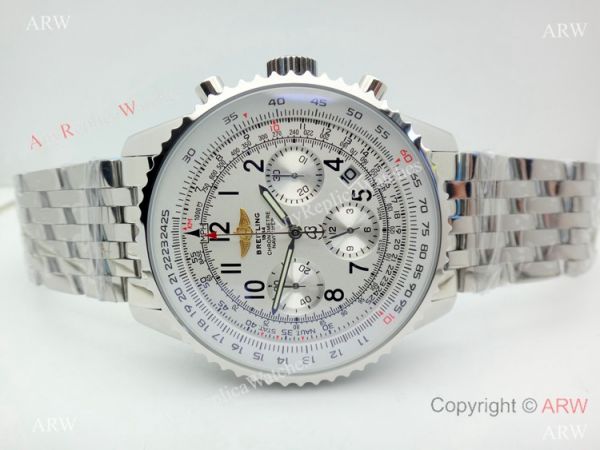Breitling chronometer Navitimer Silver Dial Replica Watch 42mm or 46mm XL Breitling chronometer Navitimer Silver Dial Replica Watch 42mm or 46mm XL