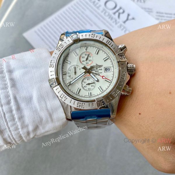 Best Copy Breitling Super Avenger II Watch White Dial Leather Band Best Copy Breitling Super Avenger II Watch White Dial Leather Band