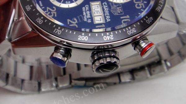 Tag Heuer Carrera Calibre 16 Day-Date SS Black Replica Watch 43mm Tag Heuer Carrera Calibre 16 Day-Date SS Black Replica Watch 43mm