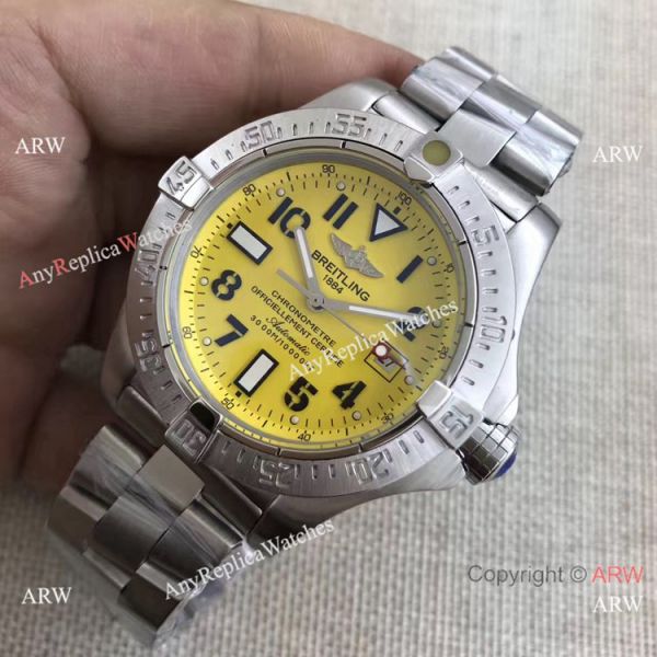 NEW Style Replica Breitling Avenger II Seawolf Orange Dial Silver Steel Watch NEW Style Replica Breitling Avenger II Seawolf Orange Dial Silver Steel Watch