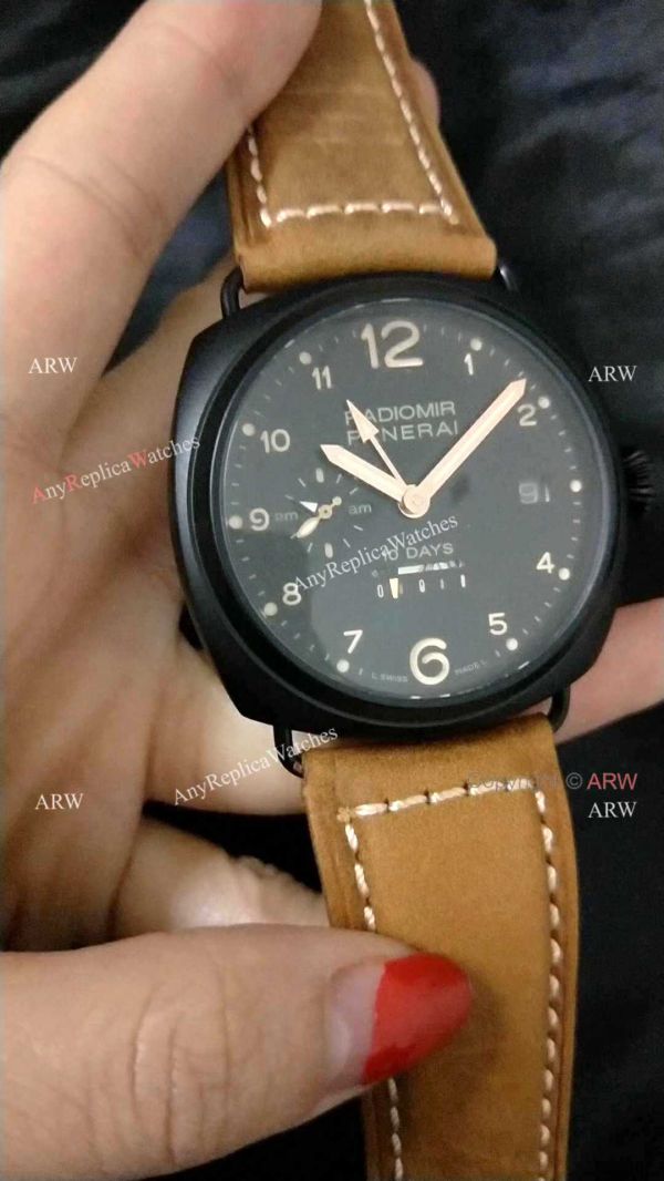 New Copy Radiomir 10 Days GMT Panerai Watch Black Case Orange Arabic New Copy Radiomir 10 Days GMT Panerai Watch Black Case Orange Arabic