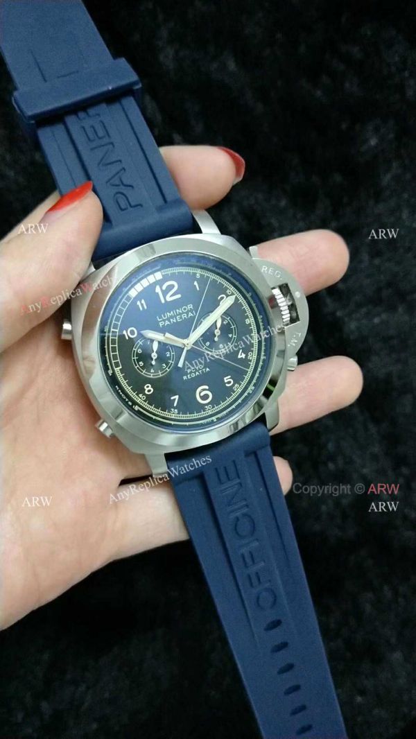 Panerai Luminor PCYC Chrono SS Blue Face Watch Replica Panerai Luminor PCYC Chrono SS Blue Face Watch Replica
