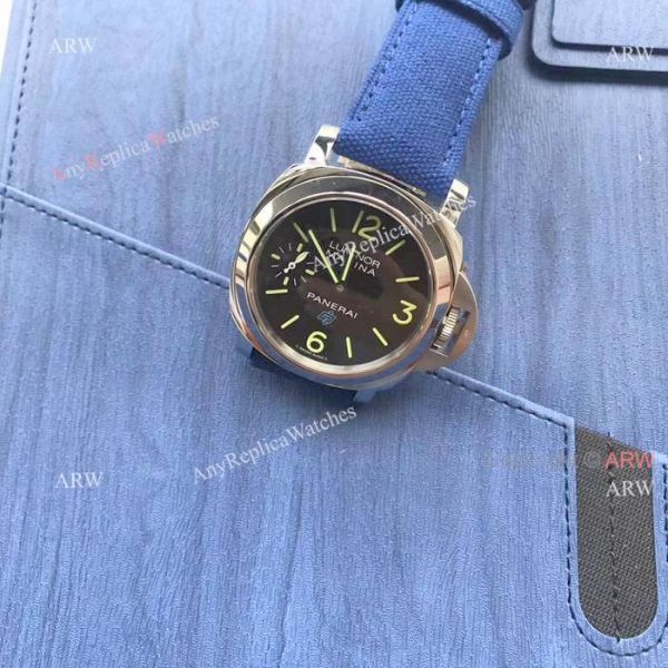 Panerai PAM 777 Watch Panerai Luminor Marina Blue OP Logo W Blue Canvas Strap Panerai PAM 777 Watch Panerai Luminor Marina Blue OP Logo W Blue Canvas Strap