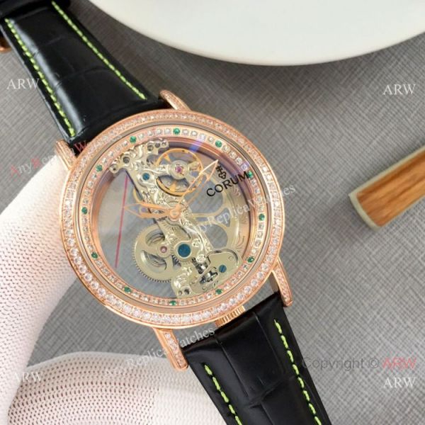 Copy Golden Bridge Corum Watch Diamond Bezel Rose Gold Copy Golden Bridge Corum Watch Diamond Bezel Rose Gold