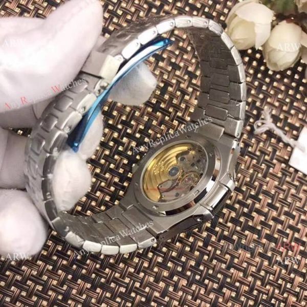 New Patek Philippe Nautilus White Face Annual Calendar Watch Brown Leather Strap New Patek Philippe Nautilus White Face Annual Calendar Watch Brown Leather Strap