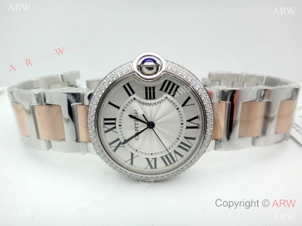 Replica Cartier Ballon Bleu 2 Tone Rose Gold Quartz Watch 36mm Replica Cartier Ballon Bleu 2 Tone Rose Gold Quartz Watch 36mm