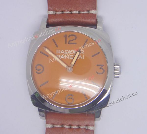 Replica Panerai Radiomir BREVETTATO Orange Face Brown leather strap Replica Panerai Radiomir BREVETTATO Orange Face Brown leather strap