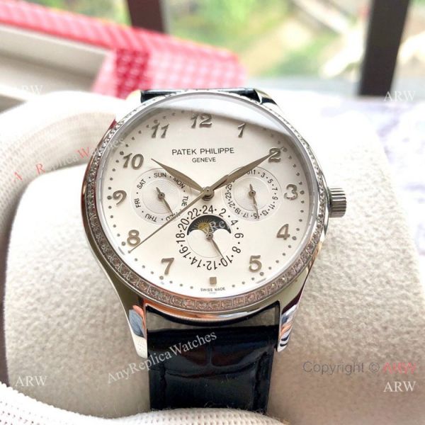 Super Clone Patek Philippe Moonphase Gold Diamond Watch 40MM Super Clone Patek Philippe Moonphase Gold Diamond Watch 40MM