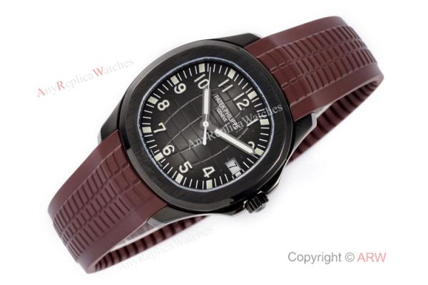Swiss Grade Copy Patek Philippe Aquanaut Brown Rubber Strap Watch 40mm Swiss Grade Copy Patek Philippe Aquanaut Brown Rubber Strap Watch 40mm