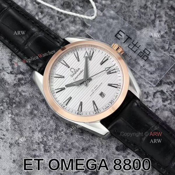 Swiss ETA 8800 Movement Omega Seamaster Superluminova Leather Strap Watch Swiss ETA 8800 Movement Omega Seamaster Superluminova Leather Strap Watch