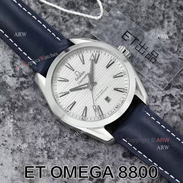 Replica Omega Seamaster Swiss ETA 8800 Movement Superluminova Leather Band Watch Replica Omega Seamaster Swiss ETA 8800 Movement Superluminova Leather Band Watch