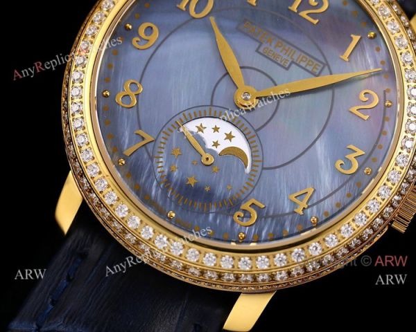 Swiss Patek Philippe Complications 4968R Watch Blue Mother of Pearl Gold Case Swiss Patek Philippe Complications 4968R Watch Blue Mother of Pearl Gold Case