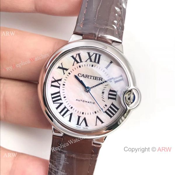 Swiss Grade Copy Ballon Bleu de Cartier Pink MOP Dial Watch Swiss Grade Copy Ballon Bleu de Cartier Pink MOP Dial Watch