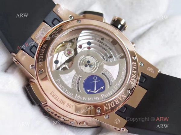 Swiss Grade Replica Ulysse Nardin El Toro Rose Gold Rubber Watch Swiss Grade Replica Ulysse Nardin El Toro Rose Gold Rubber Watch