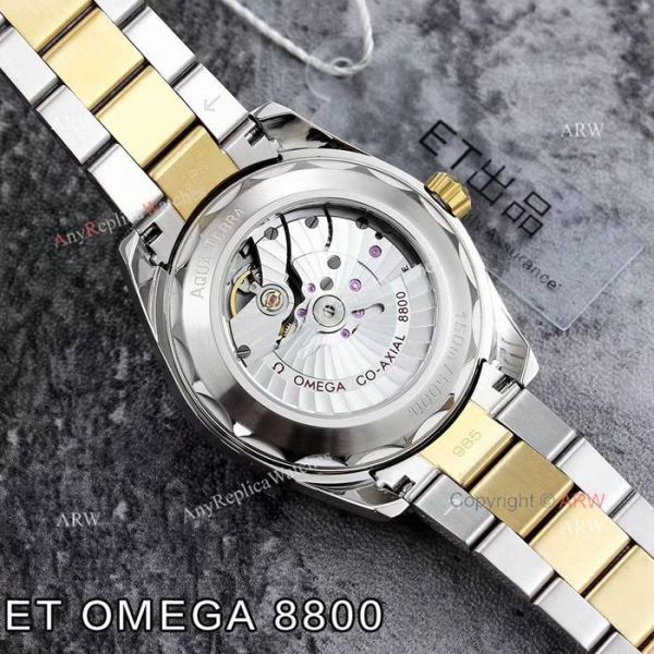 ET V4 Swiss ETA 8800 Omega Seamaster Superluminova 2 Tone Watch ET V4 Swiss ETA 8800 Omega Seamaster Superluminova 2 Tone Watch