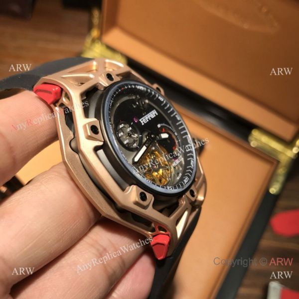 Swiss Copy Hublot Techframe Ferrari 70th Anniversary Watch SS Skeleton Case Swiss Copy Hublot Techframe Ferrari 70th Anniversary Watch SS Skeleton Case