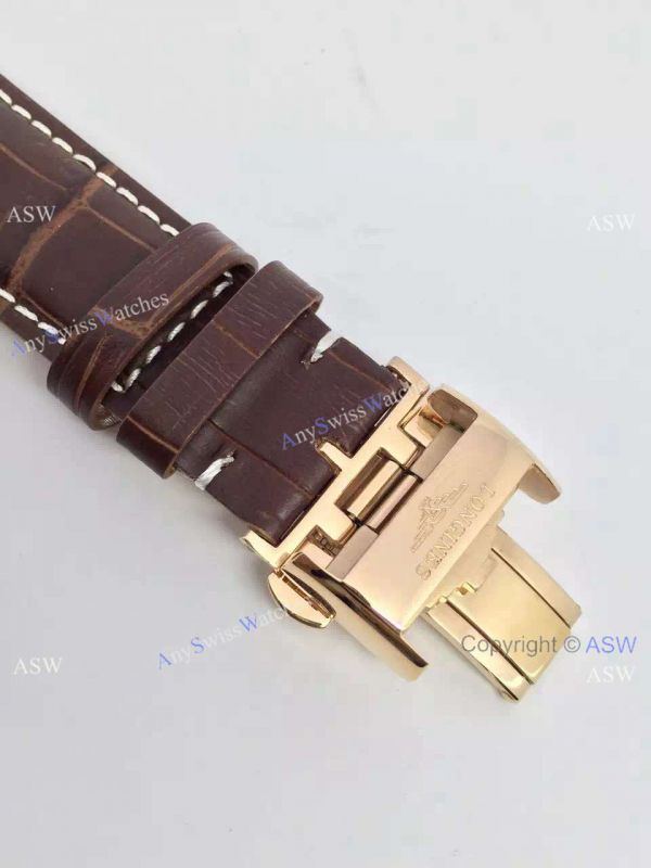 Copy Swiss Longines Watch Yellow Gold Brown Leather Copy Swiss Longines Watch Yellow Gold Brown Leather