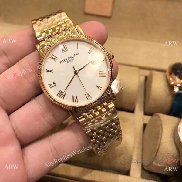 Best Replica Patek Philippe calatrava Men Watch All Gold White Dial Best Replica Patek Philippe calatrava Men Watch All Gold White Dial