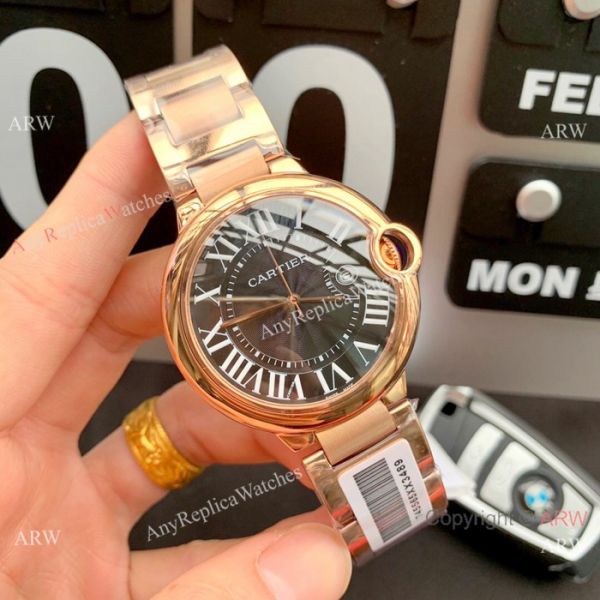 Cartier Ballon Bleu de Stainless Steel 42mm Watch New Blue Face Cartier Ballon Bleu de Stainless Steel 42mm Watch New Blue Face
