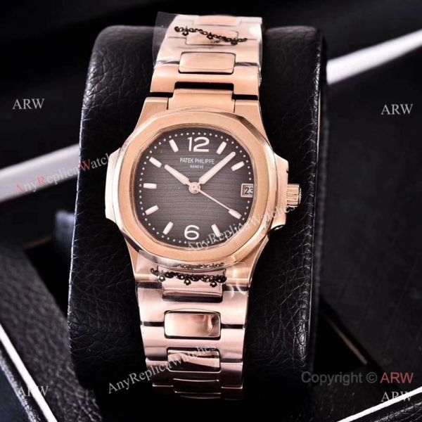 Swiss Quality Replica Patek Philippe Nautilus Womens Watch Rose Gold White Face Swiss Quality Replica Patek Philippe Nautilus Womens Watch Rose Gold White Face