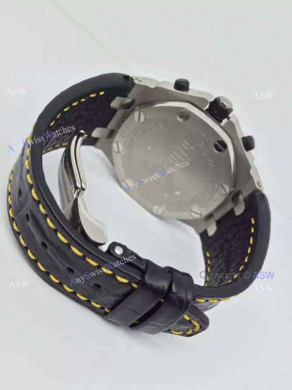 Fake Audemars Piguet Chronograph Swiss Grade Black Leather watch Fake Audemars Piguet Chronograph Swiss Grade Black Leather watch