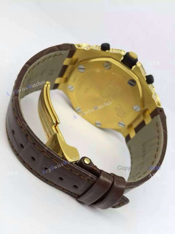 Swiss Copy Audemars Piguet Watch Yellow Case Diamond Dial / Diamond Case Swiss Copy Audemars Piguet Watch Yellow Case Diamond Dial / Diamond Case