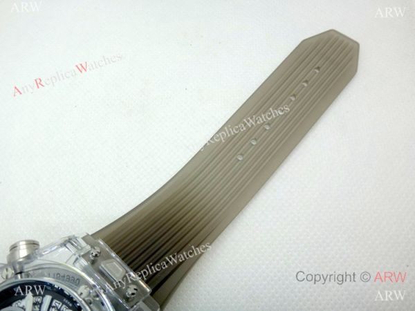 Best Quality Big Bang Unico Sapphire Hublot Clear Watch Gray Rubber Strap Best Quality Big Bang Unico Sapphire Hublot Clear Watch Gray Rubber Strap