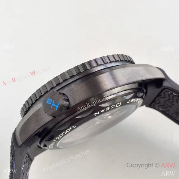 Swiss Replica Omega Seamaster Planet Ocean Deep Black GMT Ceramic Blue Watch Swiss Replica Omega Seamaster Planet Ocean Deep Black GMT Ceramic Blue Watch