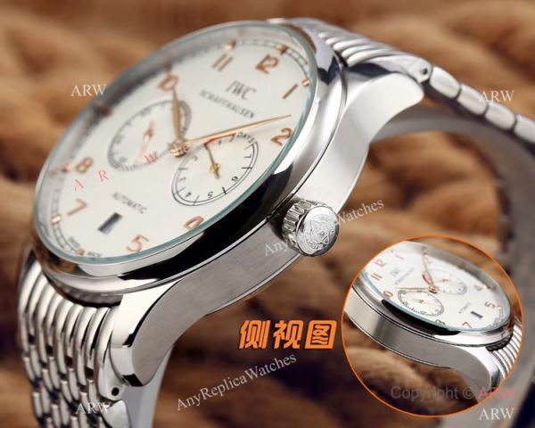 Replica IWC Portuguese 7 Days Stainless Steel White Face Mens Watch Replica IWC Portuguese 7 Days Stainless Steel White Face Mens Watch