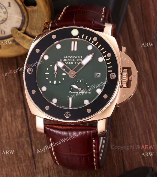 Newest Copy Panerai Luminor Submersible Power Reserve Watch Green Face Newest Copy Panerai Luminor Submersible Power Reserve Watch Green Face