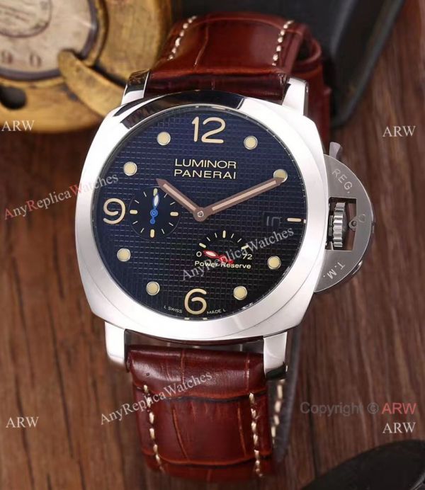 Copy Panerai Power Reserve Luminor Watch SS Leather Band 44mm Copy Panerai Power Reserve Luminor Watch SS Leather Band 44mm