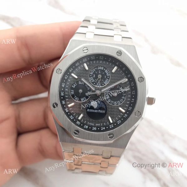 Audemars Piguet Royal Oak Perpetual Calendar Replica Watch Stainless Steel Black Dial 41mm Audemars Piguet Royal Oak Perpetual Calendar Replica Watch Stainless Steel Black Dial 41mm