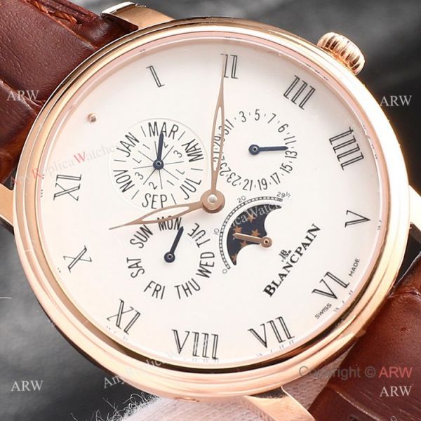 Swiss Replica Blancpain Villeret Perpetual Calendar Eta6654 Watch SS White Dial Swiss Replica Blancpain Villeret Perpetual Calendar Eta6654 Watch SS White Dial