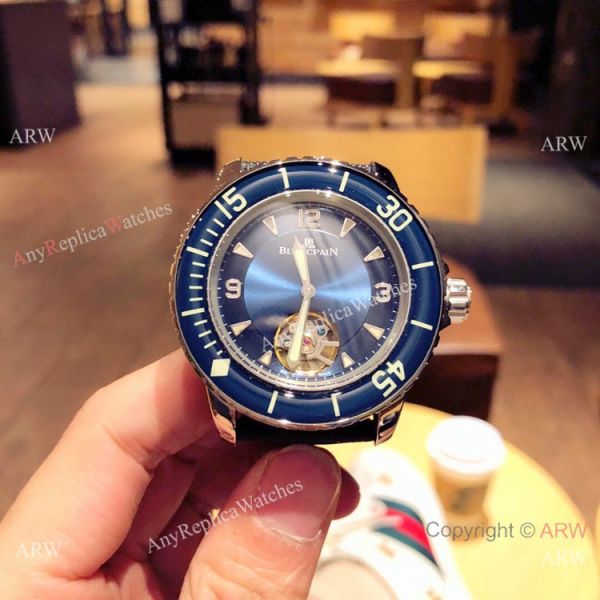 New Copy Blancpain Fifty Fathoms Tourbillon Watch SS Blue Dial SWISS QUALITY New Copy Blancpain Fifty Fathoms Tourbillon Watch SS Blue Dial SWISS QUALITY