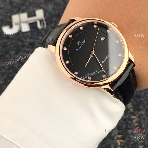 High Quality Copy Blancpain Lovers Watches SS Black Dial High Quality Copy Blancpain Lovers Watches SS Black Dial