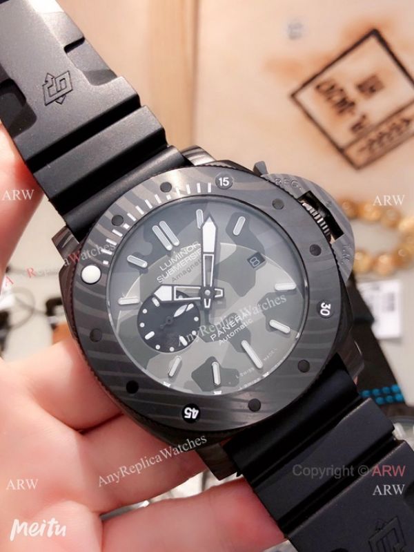 New Replica Panerai Luminor Submersible Men watches Carbotech Case Camouflage Face New Replica Panerai Luminor Submersible Men watches Carbotech Case Camouflage Face